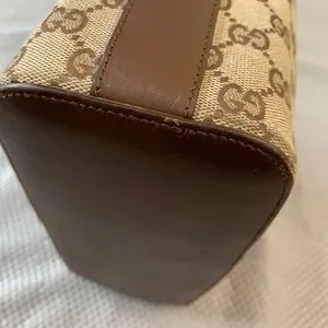Gucci | Bags | Vintage Gucci Canvas Gg Shoulder Bag | Poshmark